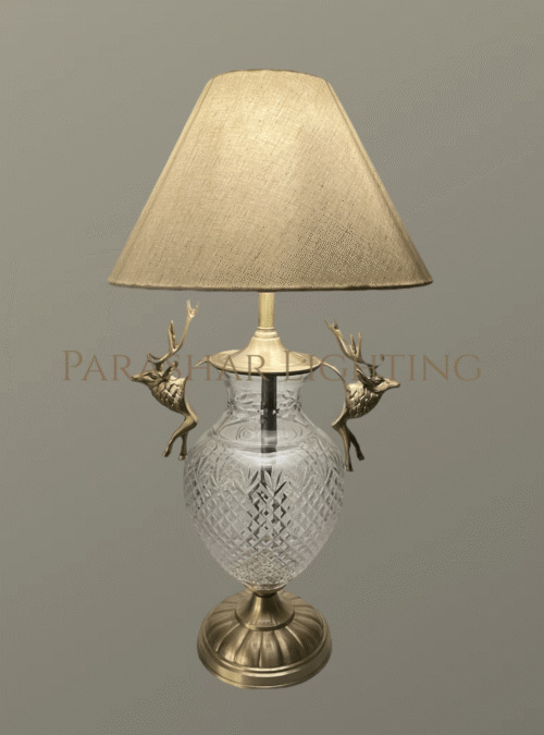 Deer Brass Table Lamp