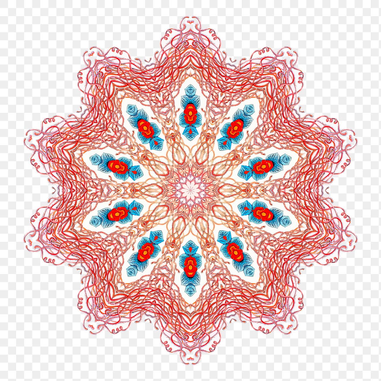 Abstract shape png sticker, colorful